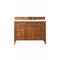 James Martin Vanities Brittany 48in Single Vanity, Saddle Brown w/ 3 CM Ethereal Noctis Quartz Top 650-V48-SBR-3ENC - alternate 1